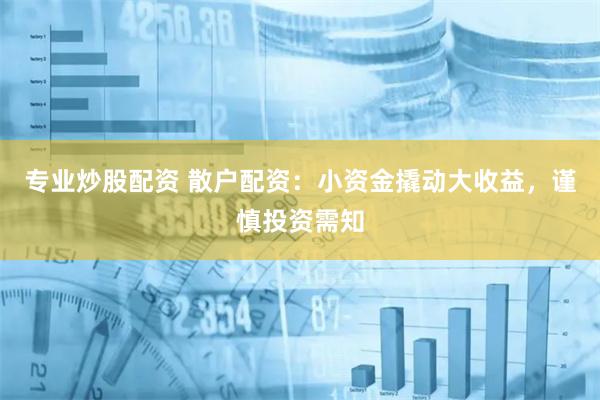专业炒股配资 散户配资：小资金撬动大收益，谨慎投资需知
